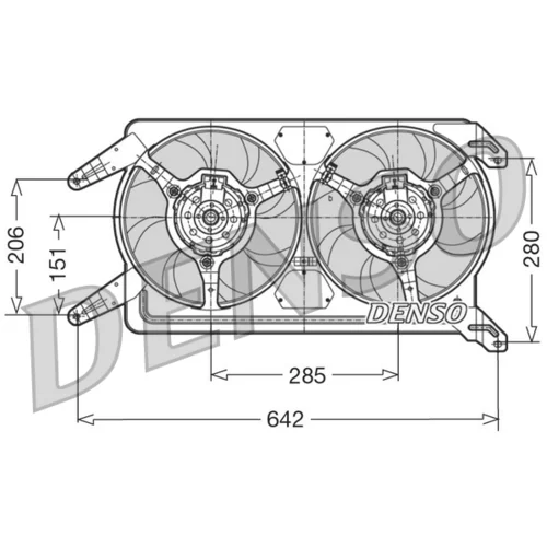 Ventilátor chladenia motora DENSO DER01012