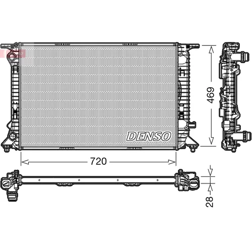 Chladič motora DRM02022 /DENSO/