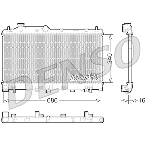 Chladič motora DENSO DRM36013