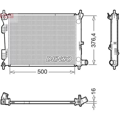 Chladič motora DENSO DRM41017