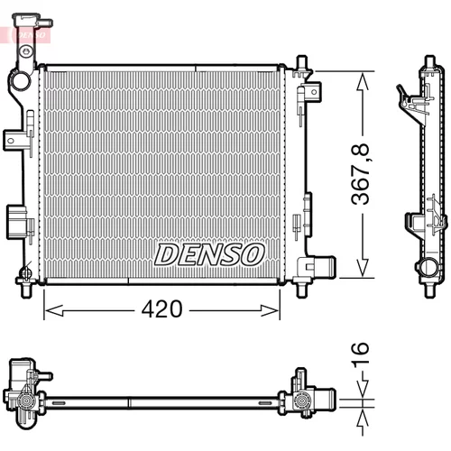 Chladič motora DENSO DRM43005