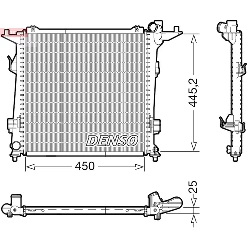 Chladič motora DENSO DRM43006