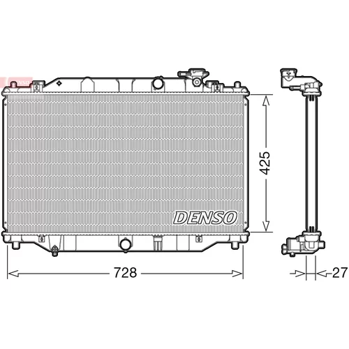 Chladič motora DRM44040 /DENSO/