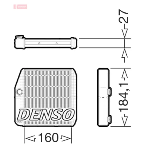 Výmenník tepla vnútorného kúrenia DRR09076 /DENSO/