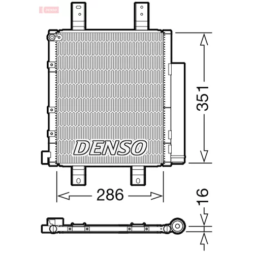 Kondenzátor klimatizácie DENSO DCN35005