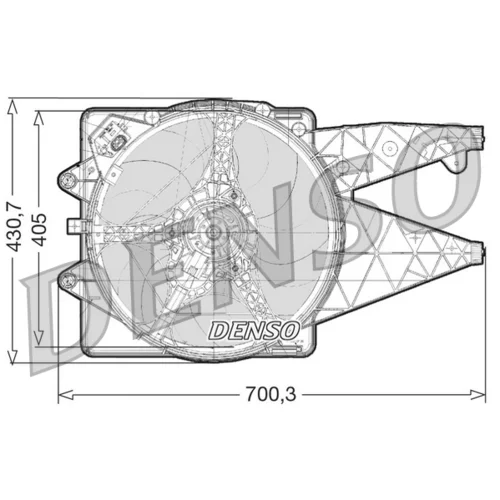 Ventilátor chladenia motora DENSO DER01020