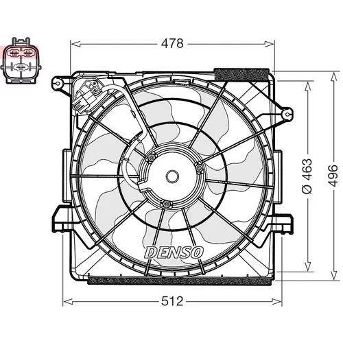 Ventilátor chladenia motora DER43000 /DENSO/