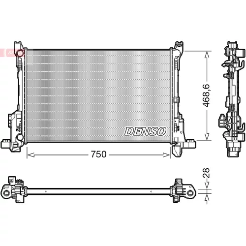 Chladič motora DRM09175 /DENSO/