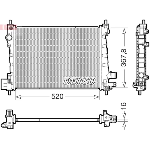 Chladič motora DENSO DRM20127