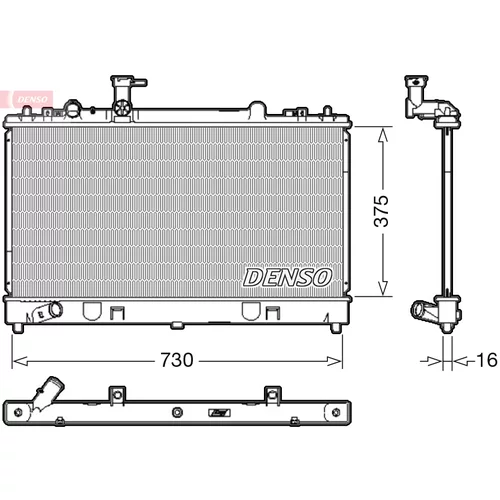 Chladič motora DENSO DRM44037