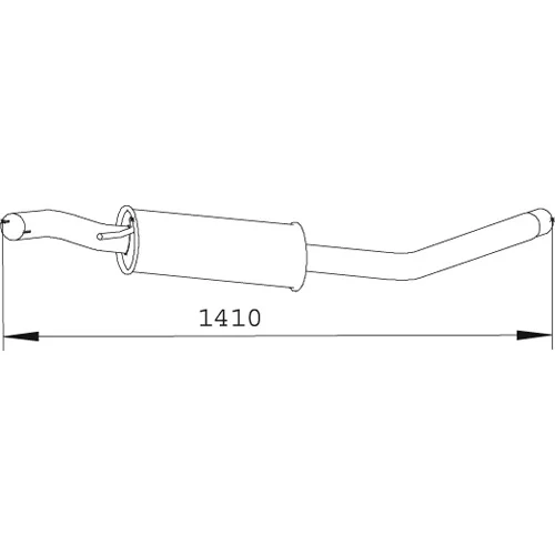 Stredný tlmič výfuku DINEX 74328