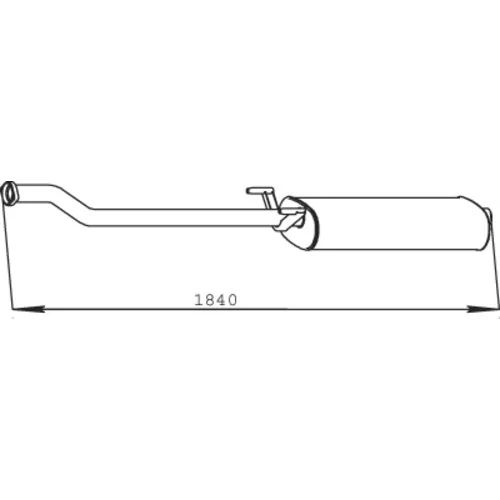 Stredný tlmič výfuku DINEX 56314
