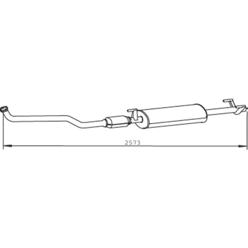 Predný tlmič výfuku DINEX 56316