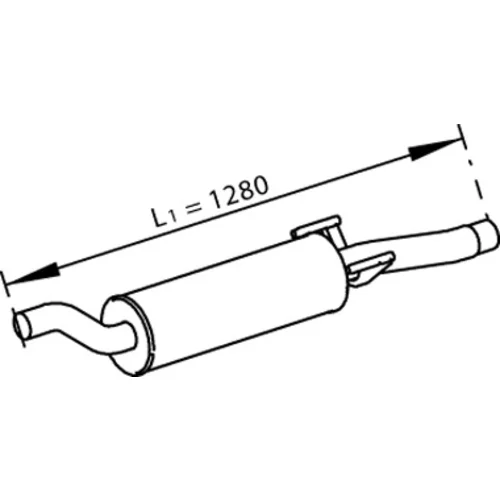 Stredný tlmič výfuku DINEX 56352