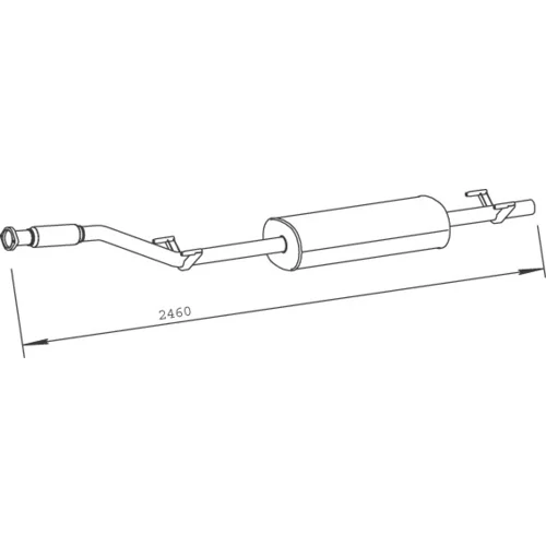 Stredný tlmič výfuku DINEX 50446