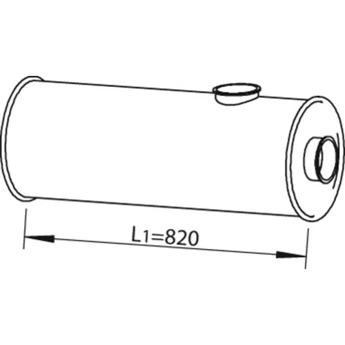Stredný/zadný tlmič výfuku DINEX 18330