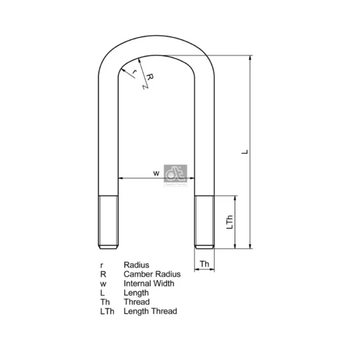 Spona listovej pružiny DT Spare Parts 1.25419 - obr. 1