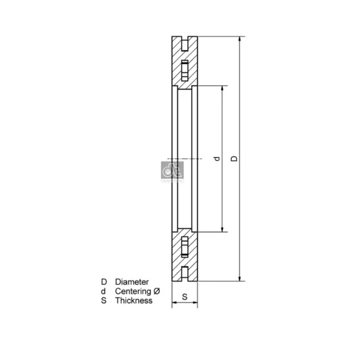 Brzdový kotúč DT Spare Parts 10.34105 - obr. 4