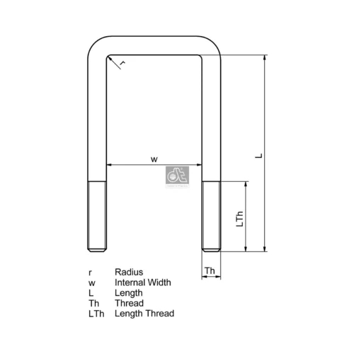 Spona listovej pružiny DT Spare Parts 2.61933 - obr. 1