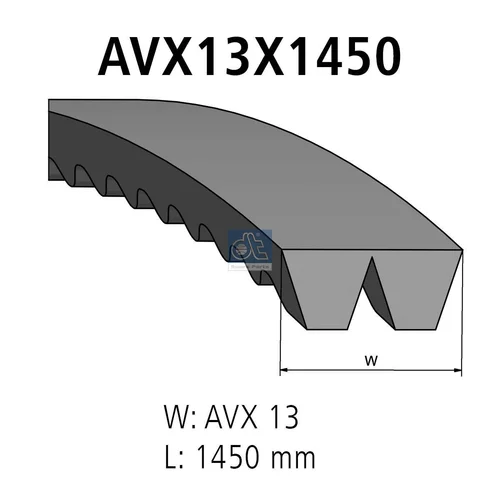 Zosilnený klinový remeň DT Spare Parts 3.34217