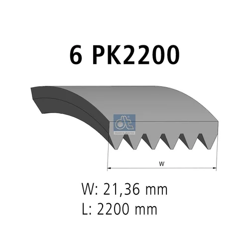 Ozubený klinový remeň DT Spare Parts 3.34345