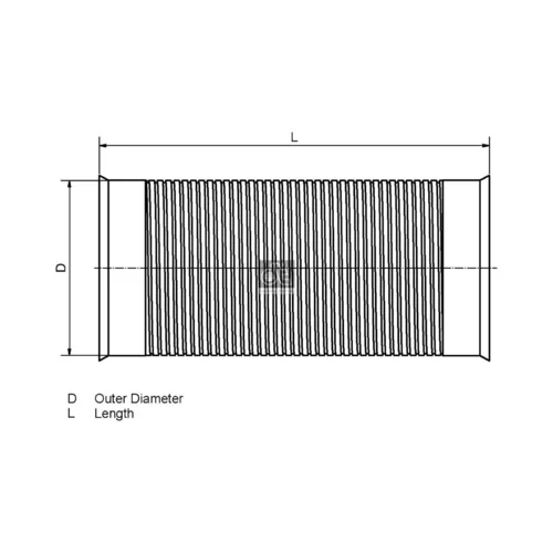 Pružný diel výfuku DT Spare Parts 4.61045 - obr. 1