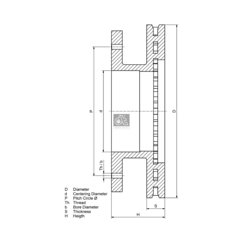 Brzdový kotúč DT Spare Parts 7.36000 - obr. 1