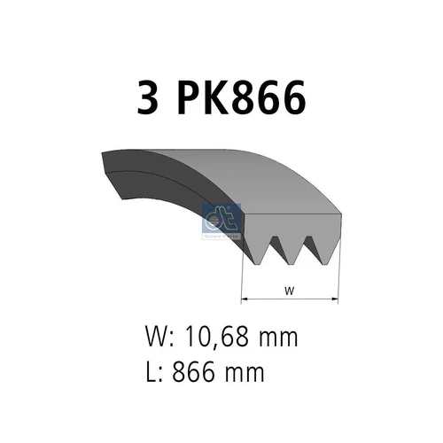 Ozubený klinový remeň DT Spare Parts 12.15400