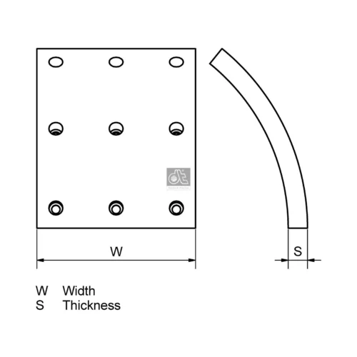 Sada brzd. oblož., Bubn. brzda 2.94057 (DT Spare Parts) - obr. 1