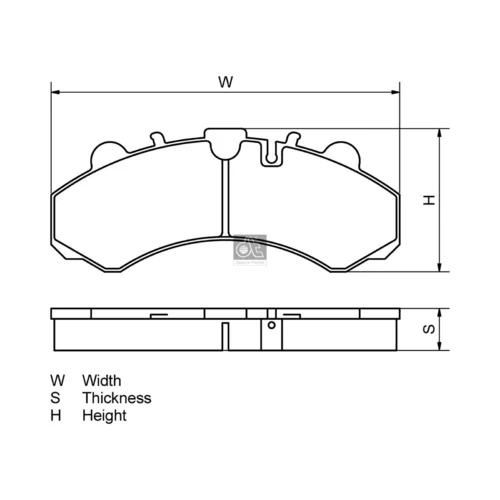 Sada brzdových platničiek kotúčovej brzdy DT Spare Parts 3.96405 - obr. 1