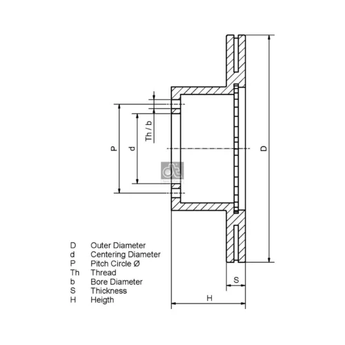 Brzdový kotúč DT Spare Parts 4.63995 - obr. 1