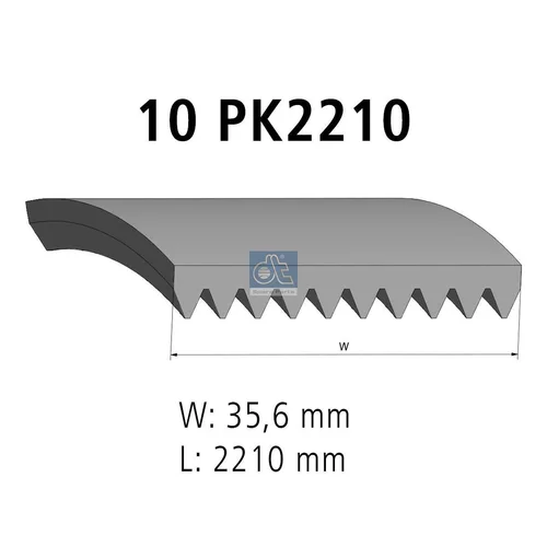 Ozubený klinový remeň DT Spare Parts 1.51508