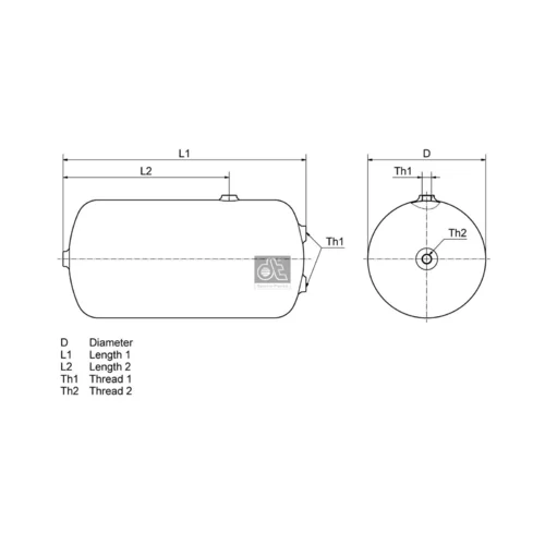 Zásobník vzduchu pre pneumatický systém DT Spare Parts 4.63903 - obr. 1