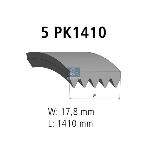 Ozubený klinový remeň DT Spare Parts 6.31509