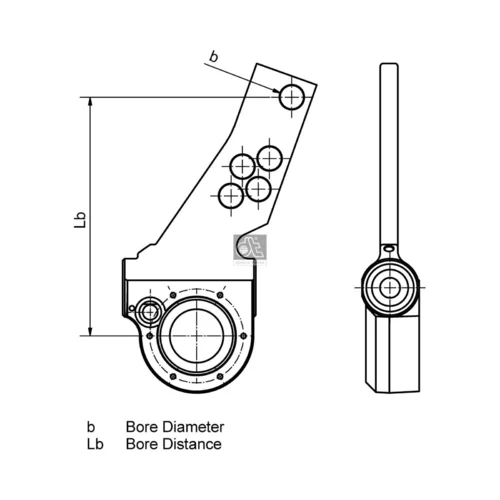 Pákový ovládač brzdového systému DT Spare Parts 10.13024 - obr. 1