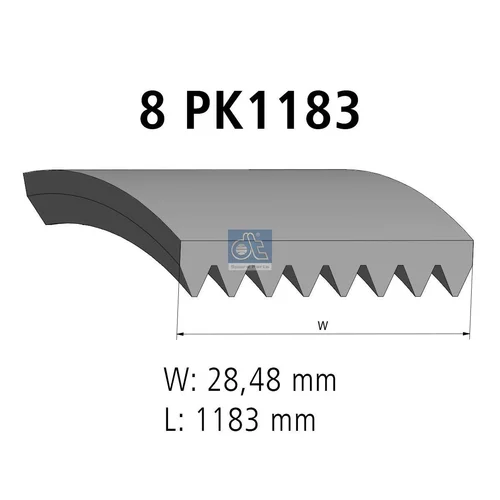 Ozubený klinový remeň 4.80751 (DT Spare Parts)