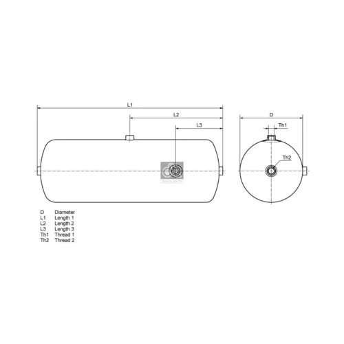 Zásobník vzduchu pre pneumatický systém DT Spare Parts 5.70069 - obr. 1