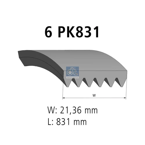 Ozubený klinový remeň DT Spare Parts 13.43503