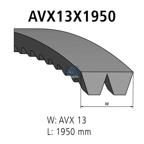 Zosilnený klinový remeň DT Spare Parts 3.34430