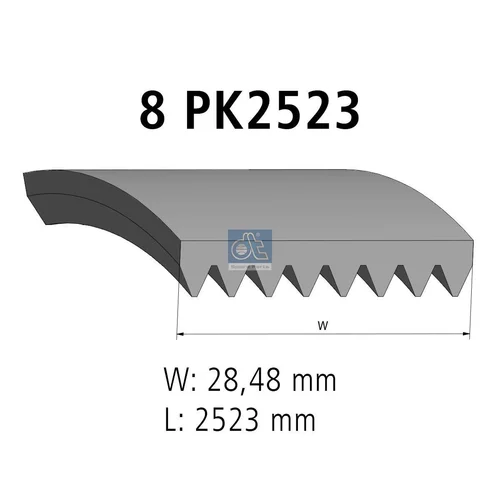 Ozubený klinový remeň DT Spare Parts 4.80543