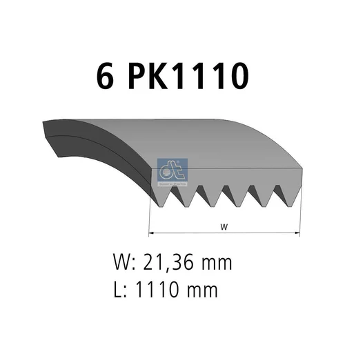 Ozubený klinový remeň DT Spare Parts 5.41418