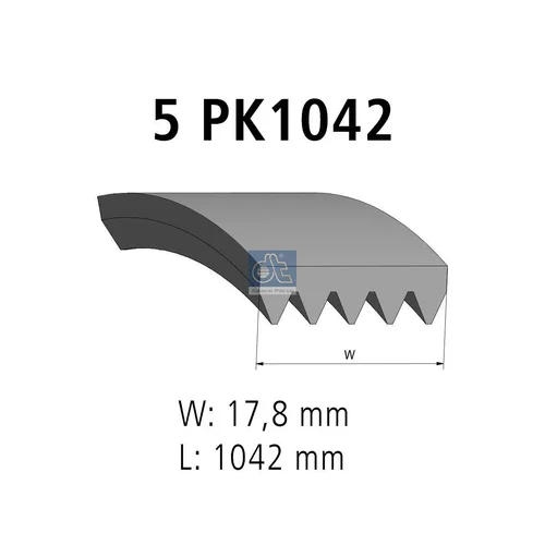 Ozubený klinový remeň DT Spare Parts 6.31504