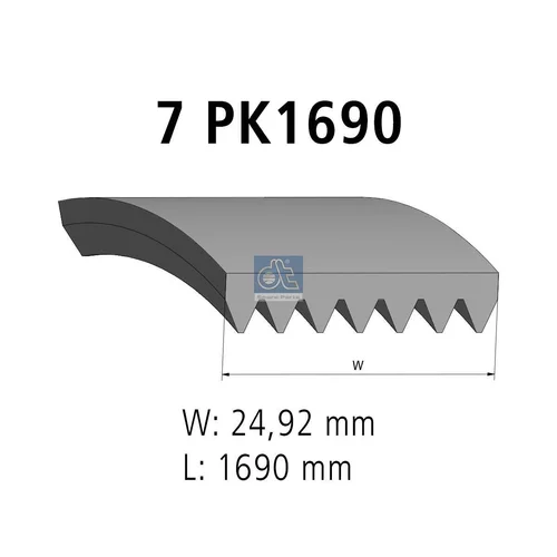 Ozubený klinový remeň DT Spare Parts 5.41546