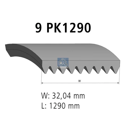 Ozubený klinový remeň DT Spare Parts 6.31522