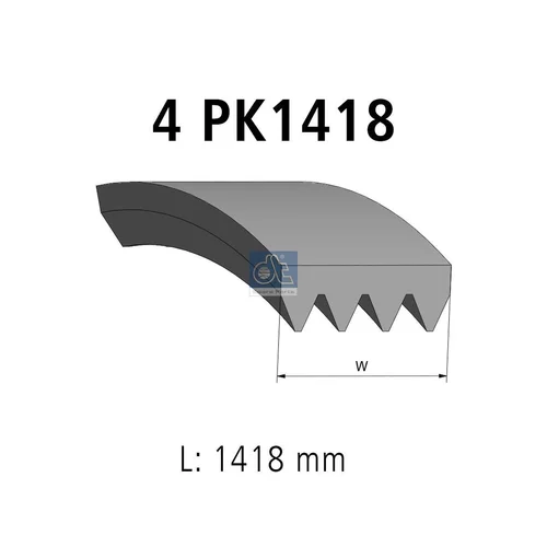 Ozubený klinový remeň DT Spare Parts 3.34357