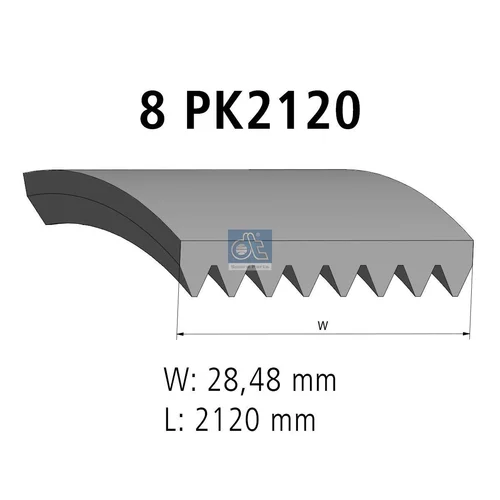 Ozubený klinový remeň DT Spare Parts 1.21184