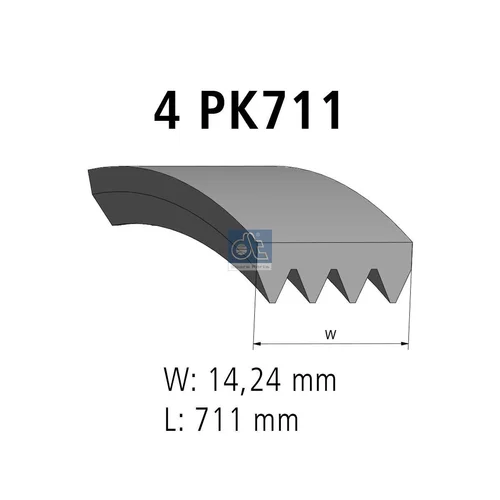 Ozubený klinový remeň DT Spare Parts 11.12076