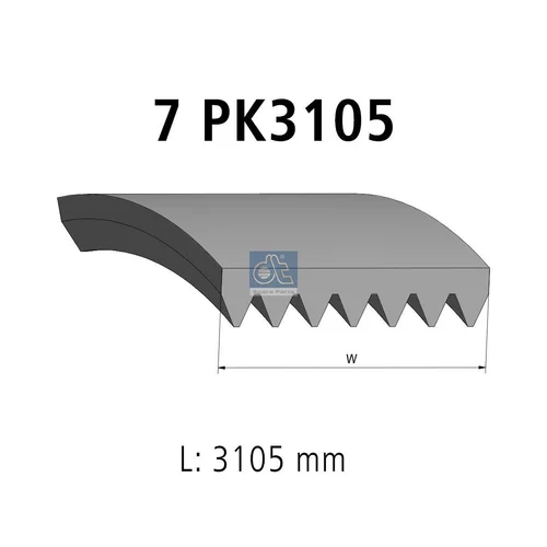 Ozubený klinový remeň DT Spare Parts 13.43514