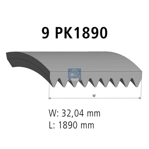 Ozubený klinový remeň DT Spare Parts 4.80384