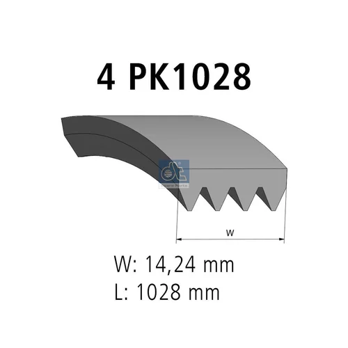 Ozubený klinový remeň DT Spare Parts 7.54801